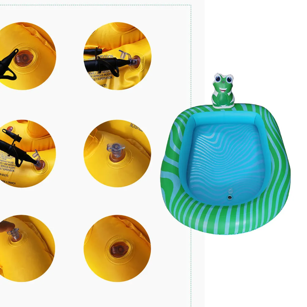 Piscina inflable para niños, 1 unidad, PVC duradero, diseño de dibujos animados, para el hogar, jardín, playa, diversión acuática al aire libre, juguete para piscina