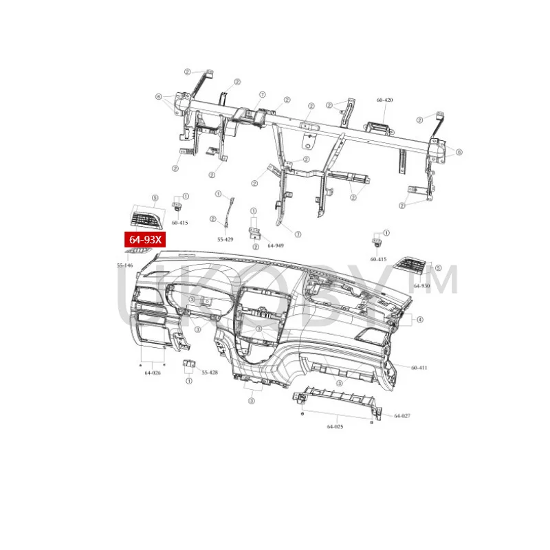 MA1264930 MA126493X Suitable for Ma zd a Haima Anti fog and defogging grille at the air conditioning outlet