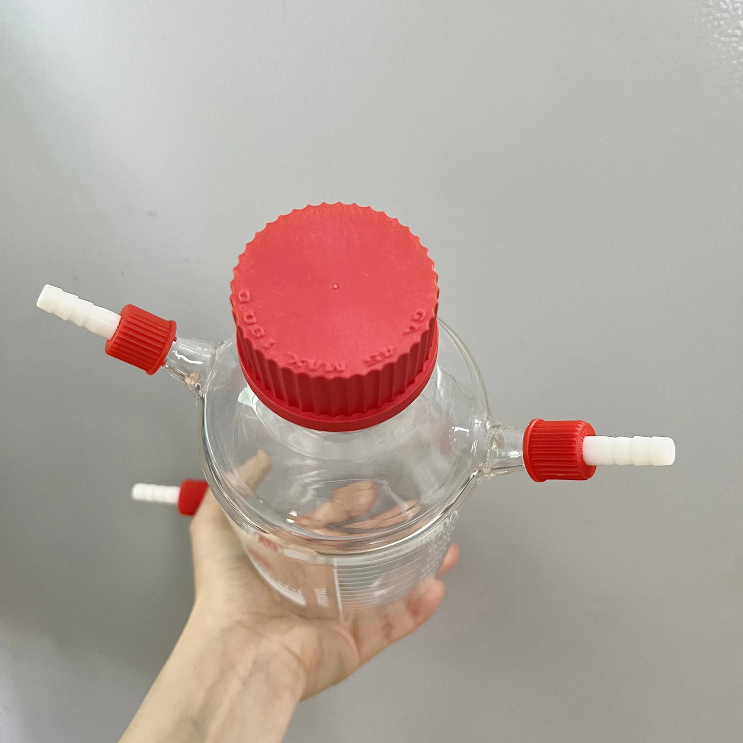 2 pieces MFC microbial reactor 1000ml electrolytic cell glass feeding bottle fermentation reaction bottle