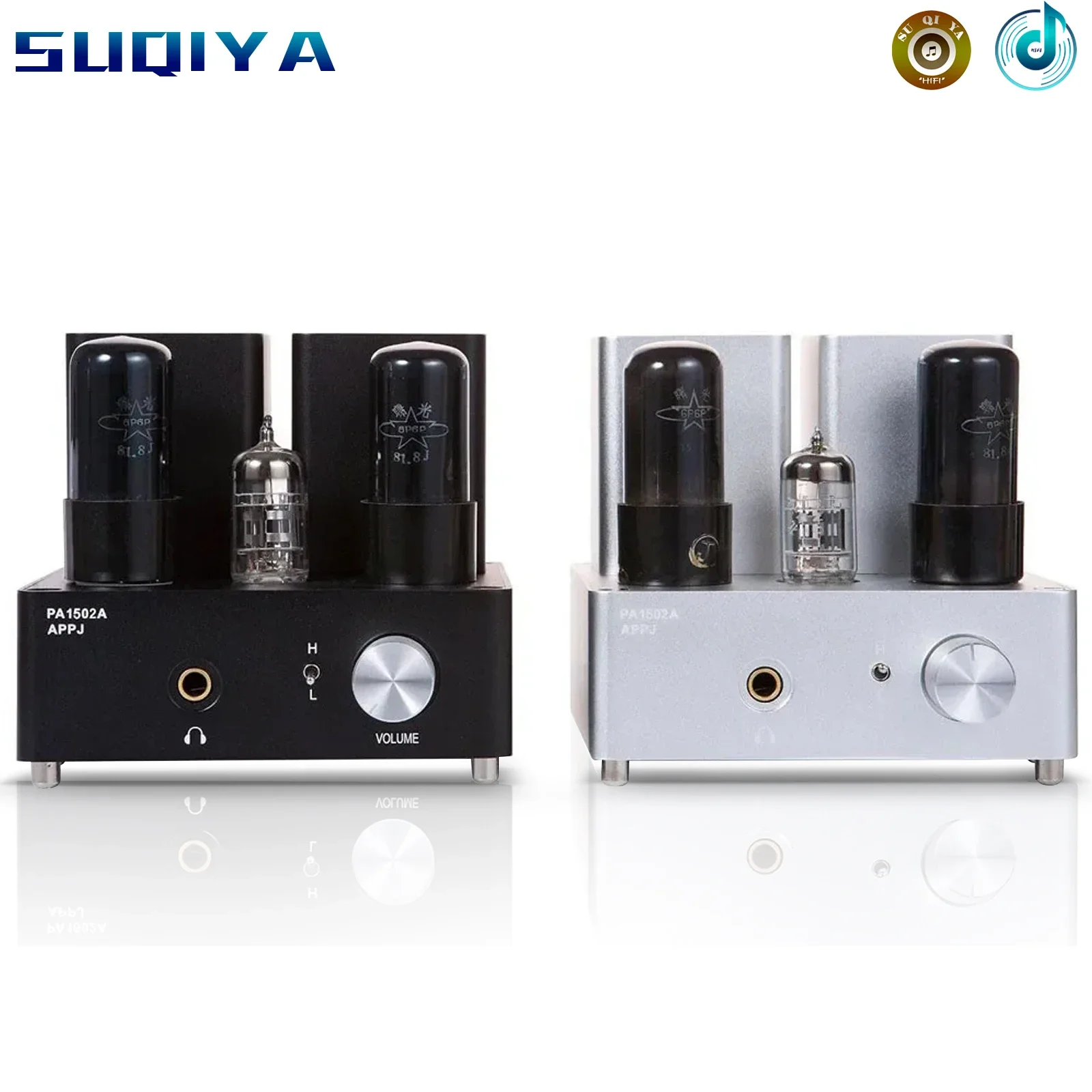 APPJ PA1502A 6N4+6P6PX2 Valve Tube Headphone Earphone Amplifier Class A Black Vintage HIFI AUDIO amplifier