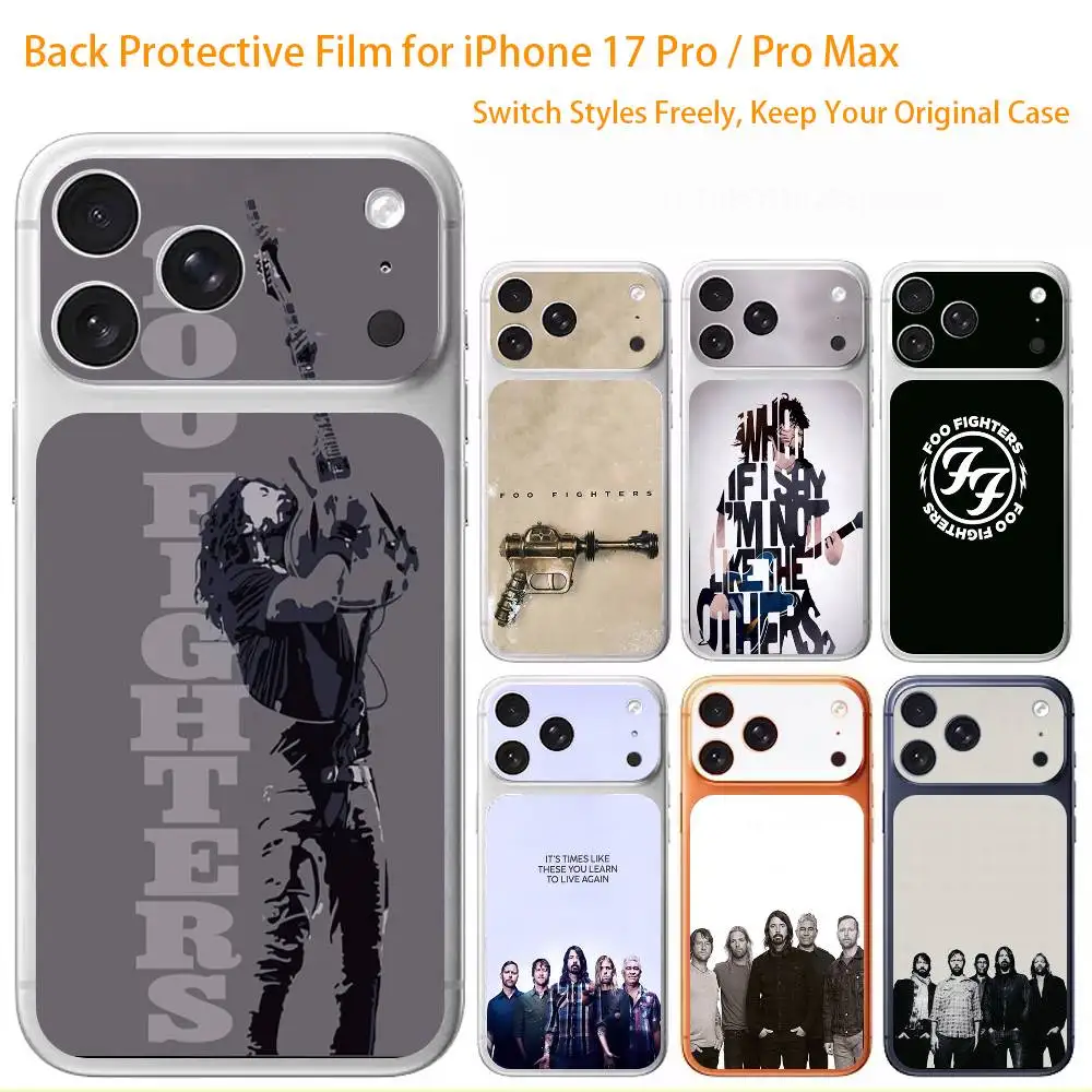 

F-Foo F-Fighters Band Premium Skin Wrap for iPhone 17 Pro/Max, Back Frame Camera Protective Decal (Not Case)
