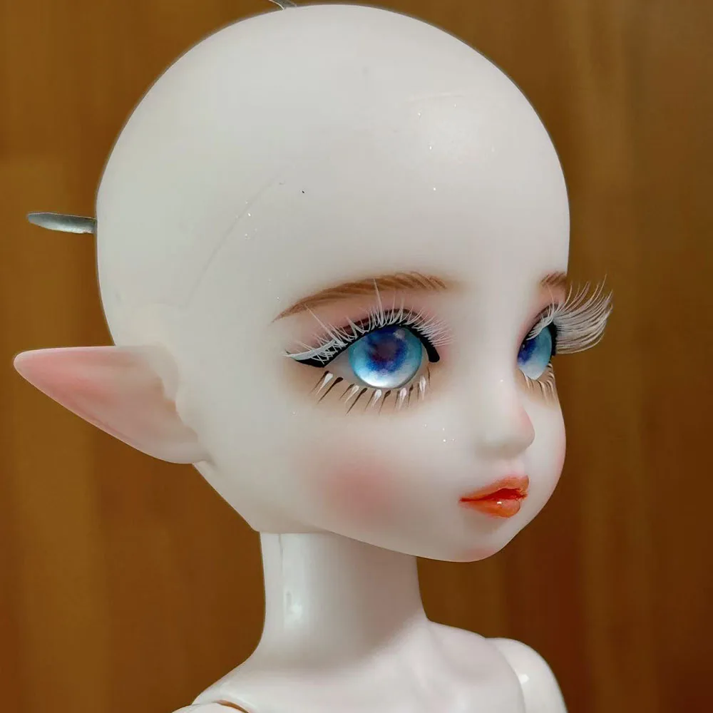 น่ารัก DIY ขนตาสีขาว 30 ซม.Elf ตุ๊กตาทําด้วยมือแต่งหน้าตุ๊กตา 1/6 ตุ๊กตา BJD ของเล่นเด็กของขวัญตุ๊กตาสําหรับหญิง