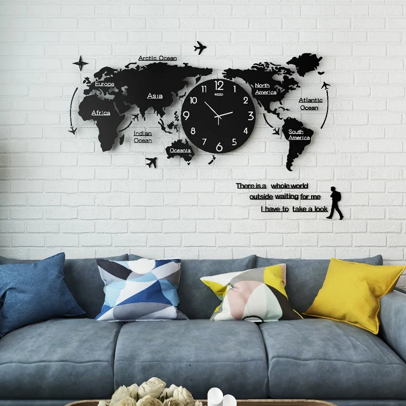 New Hot Unique Acrylic Wall Clock 3D DIY Large Wall Hanging Clock with Stickers Home Decorations