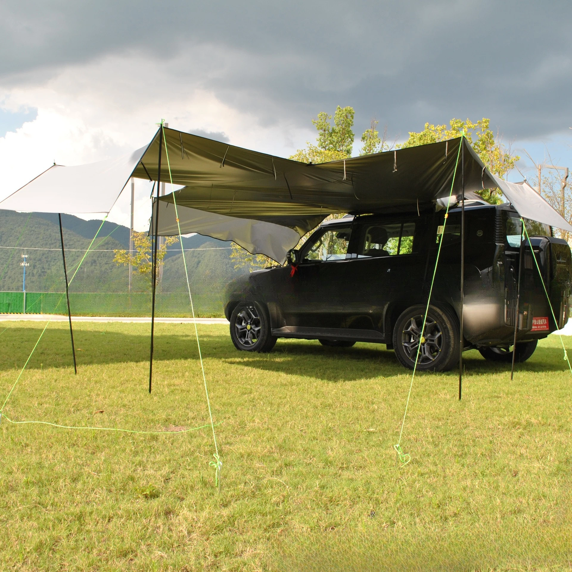 

rear trunk tent, side tent, rear canopy, three-in-one multi-functional side canopy tent