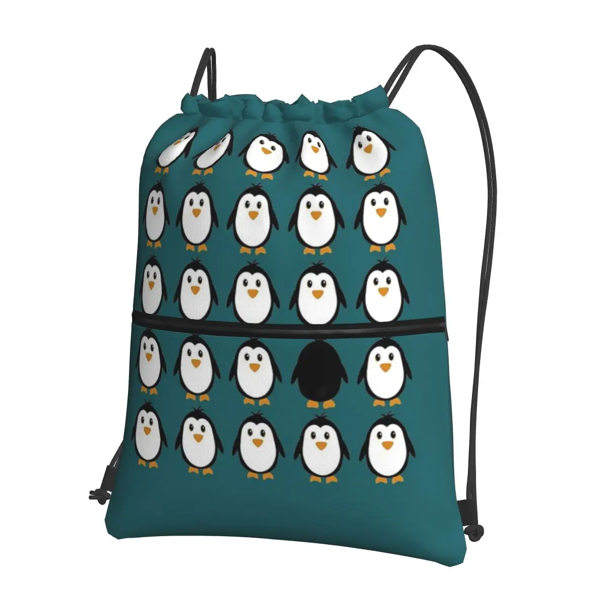 Mochilas portáteis Penguin Colony, Drawstring Bag, Casual Bundle Pocket, Diversos Sacos, Viagem, Esporte, Homem, Mulher