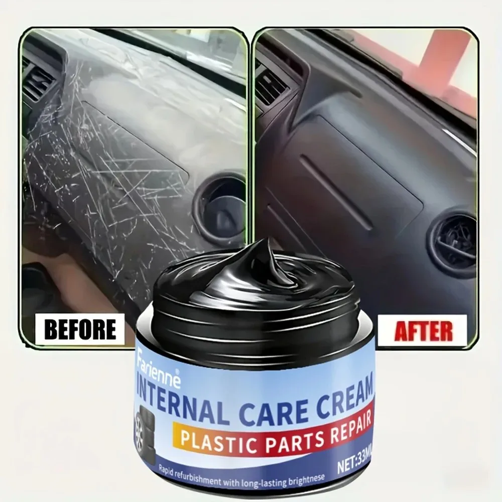 Interior Renewal Wax - Plastic Part Repair, Car Interior Glossy Finish, Tire Protection, Internal Protection | Smooth Surfac