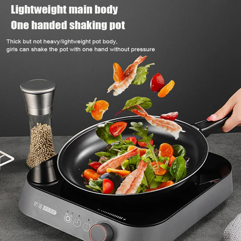 Multi Function Non-Stick Cast Iron Pan Frying Egg Steak Pancake Flat Bottom Household Less Oil Pot Mini Kitchen Cooking Fryer