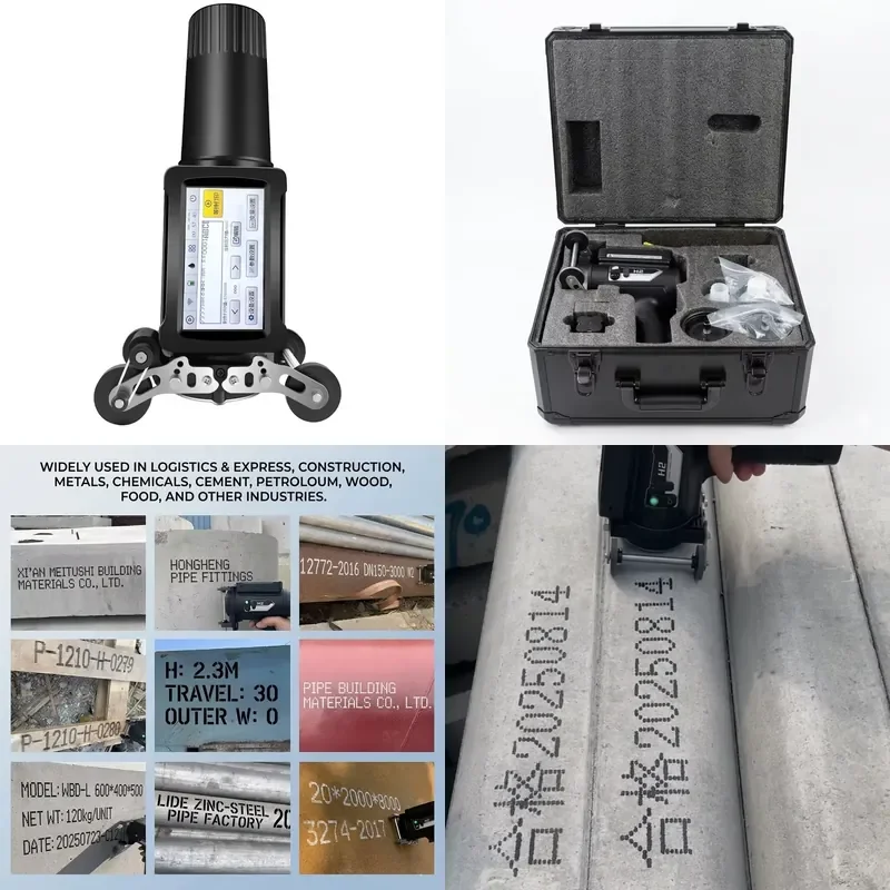 Industrial DOD Handheld Large Character Inkjet Printer Portable Coder for Carton Cement Pipe Wood Steel Stone Big Font Quick