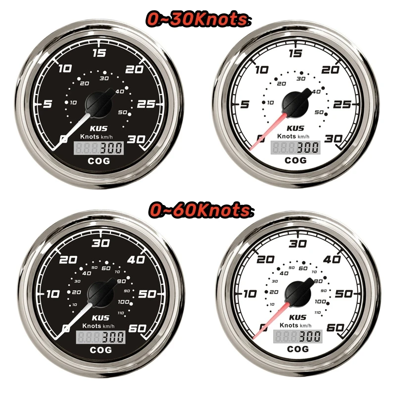 

Спидометры KUS Marine, измеритель скорости с GPS-антенной для лодки, 85 мм, 0-30 узлов, 0-60 узлов, диапазон измерения 0-110 км/ч