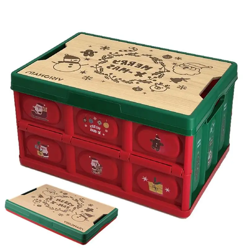 Large Christmas Clothes Toys Storage Box Thickened Cardboard Foldable Storage Box Household Dustproof Organizer With Lid