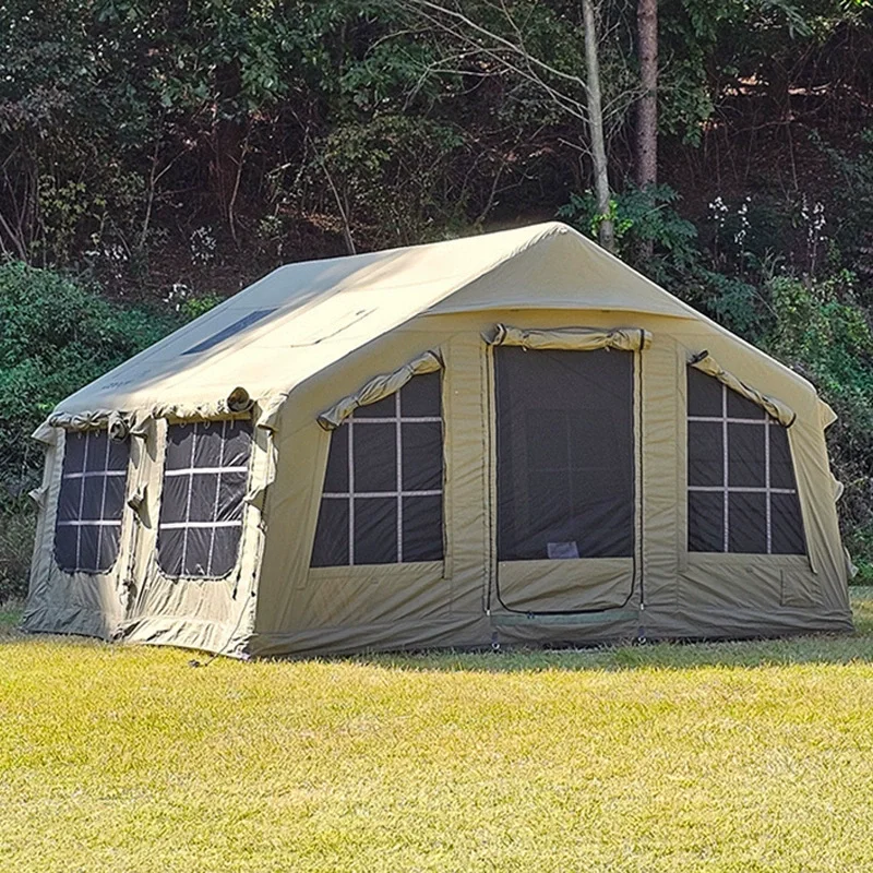 Outdoor Fully Automatic Inflatable Tent for 5-8 People Camping, Thick and Windproof and Rainproof, Portable,