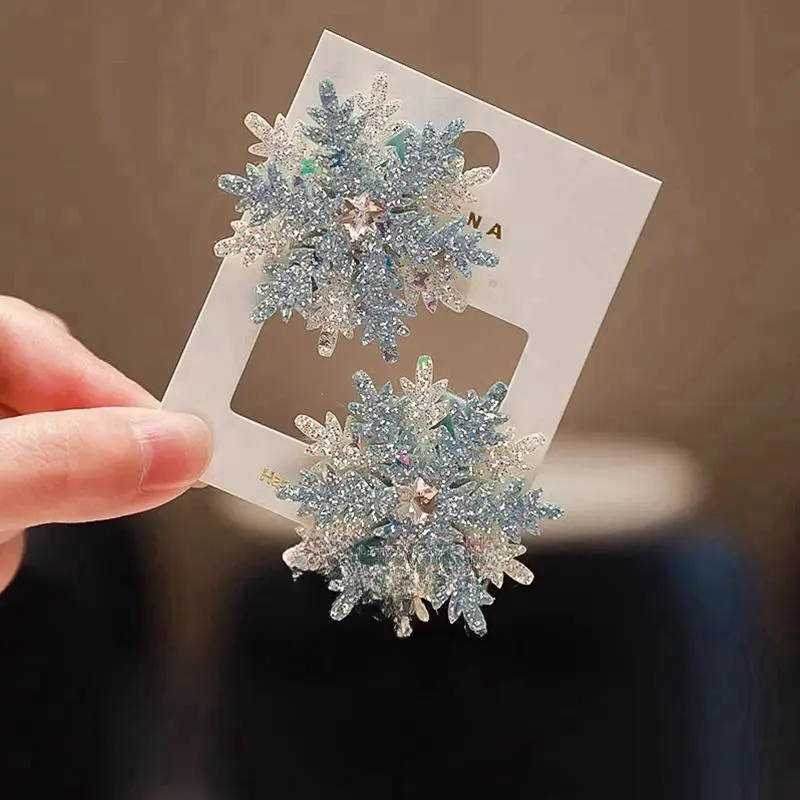 

Christmas Snowflake Children's Princess New Beautiful Cute Sweet Four Seasons Edge Clip Headpiece