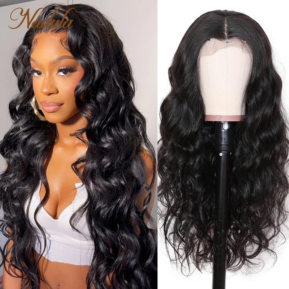 

Nadula Hair 150% Body Wave Human Hair Wigs 13x4 Lace Frontal Wigs Pre-Plucked Honey Blonde Highlighted Wigs For Women