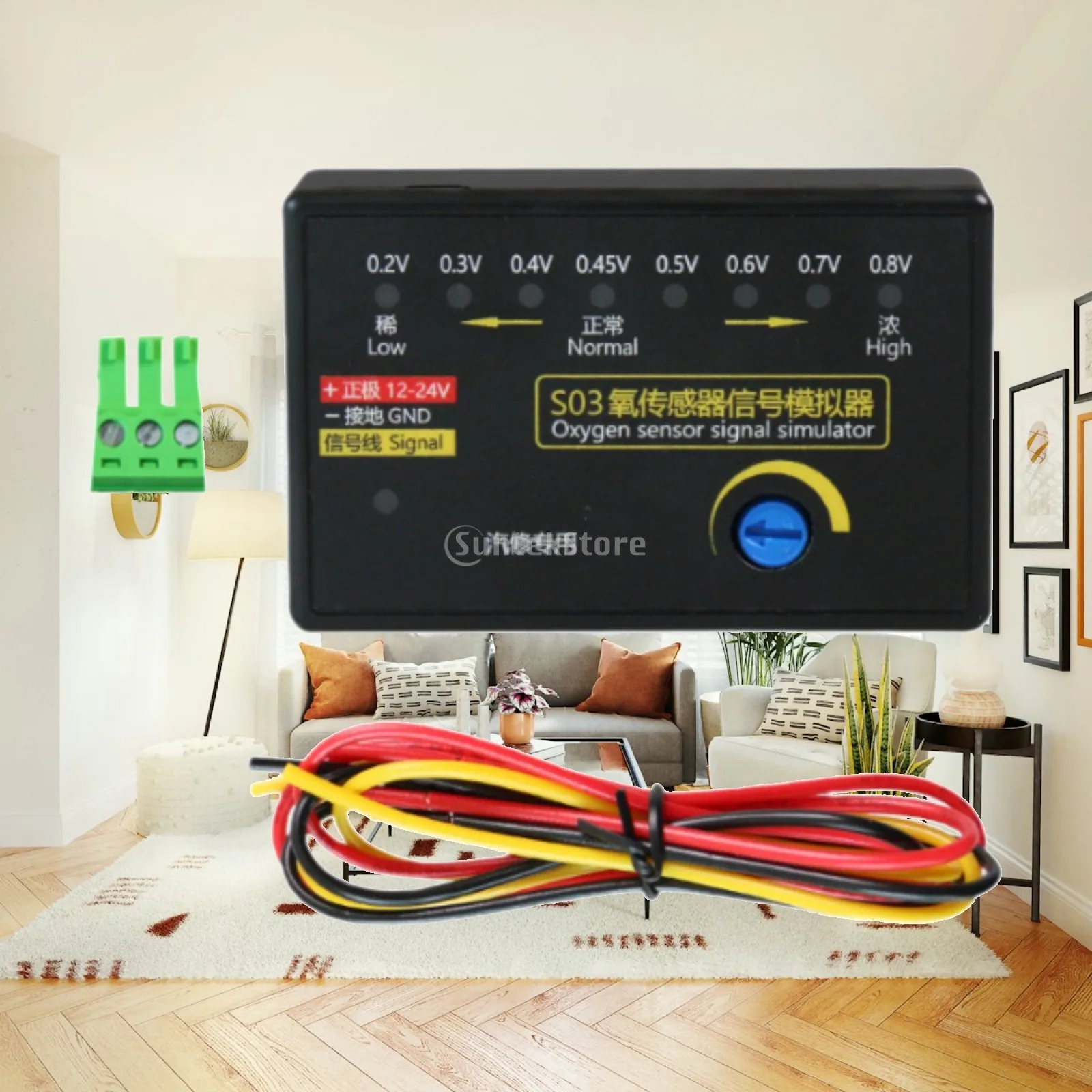Flexible S03 O2 Sensor Simulator Adjustable Signal Tester for Motorcycle Car O2 Sensor Eliminator