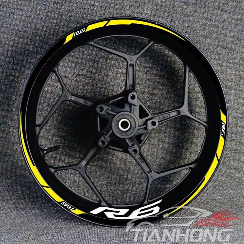 17-inch new  motorcycle R1R3R6 wheel hub modified blade wheel rim steel ring reflective waterproof decal sticker