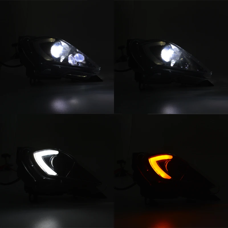 Front Led Lights with Halo for Yamaha Raptor 250 350 700 YFZ 450R