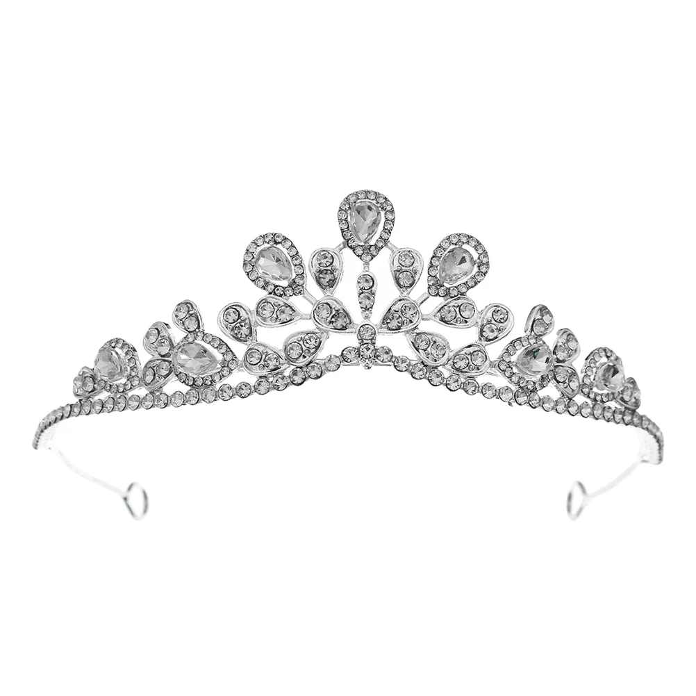 

Baroque Headband Crown Wedding Headpiece Bridal Tiaras Rhinestone Crowns Women Queen Hairstyle Accessories Formal Dress Photo