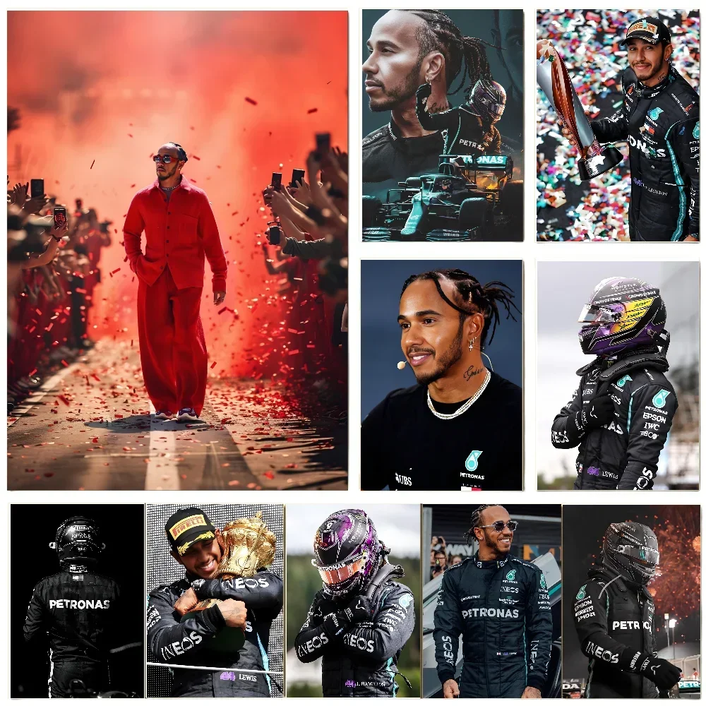 1PC Lewis Hamilton Poster Paper Print Home Living Room Bedroom Entrance Bar Restaurant Cafe Art Painting Decoration