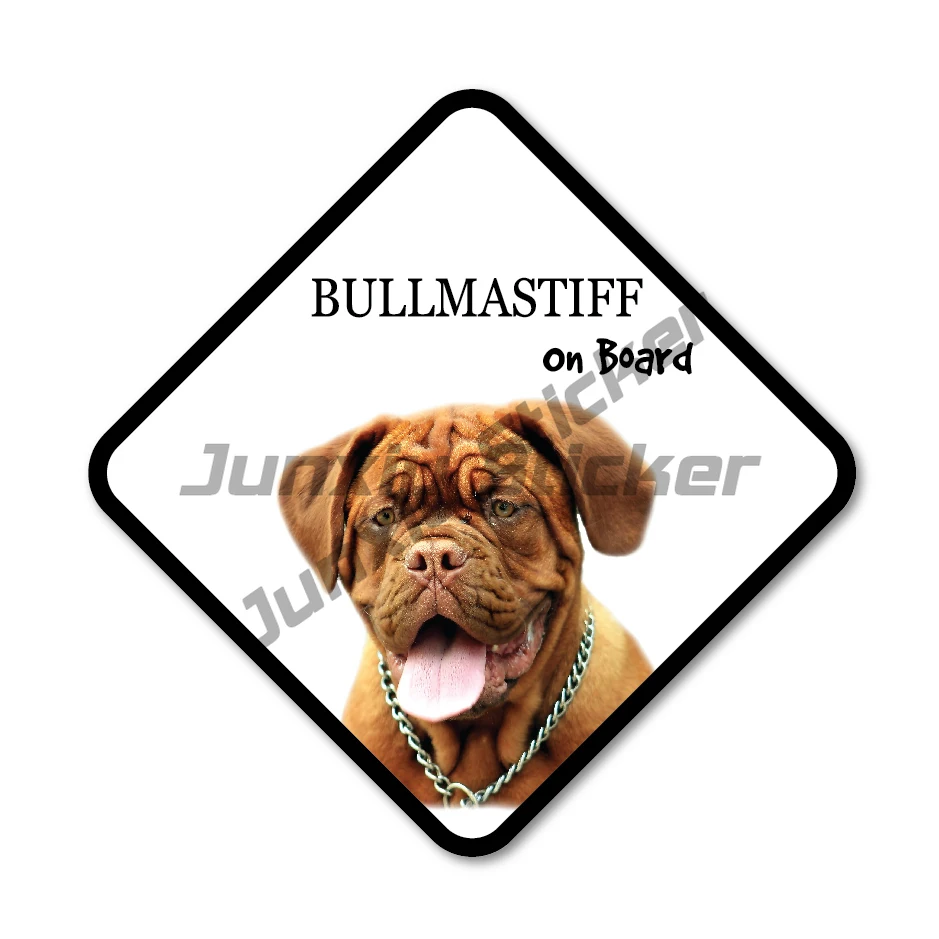 

Bullmastiff on Board Vinyl Car Van Sticker or Sign and Sucker Pet Animal Lover