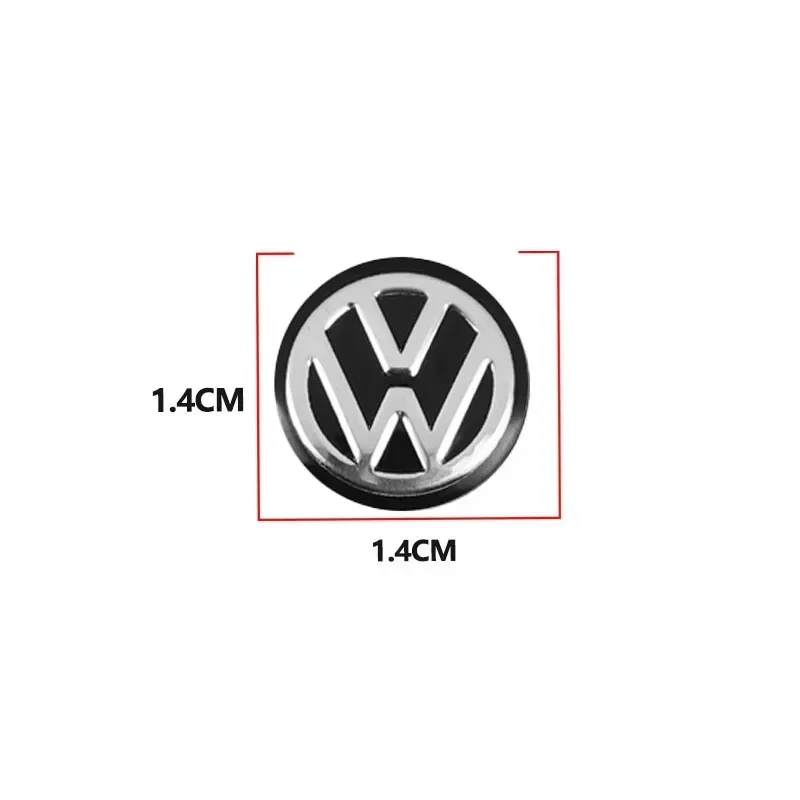 Adesivos emblemas para chave de carro, 14mm, logotipo de chave de controle automático, acessórios para volkswagen r golf 4 motion polo touran tsi tdi r32 mk4 gti