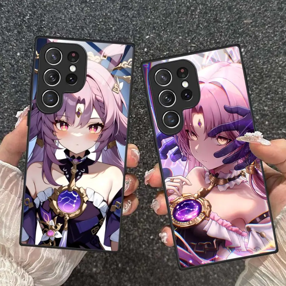 

Чехол для телефона Honkai Star Rail Fu Xuan для Samsung Galaxy A56 55 54 53 52 51 36 35 34 23 16 15 5G, стеклянный цветной чехол, роскошный