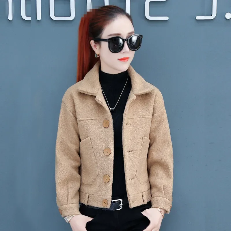 KMETRAM Autumn Winter Jacket Women Fashion Woolen Coat Female Jacket Elegant Korean Jackets Slim Outwear Manteau Femme MY4895