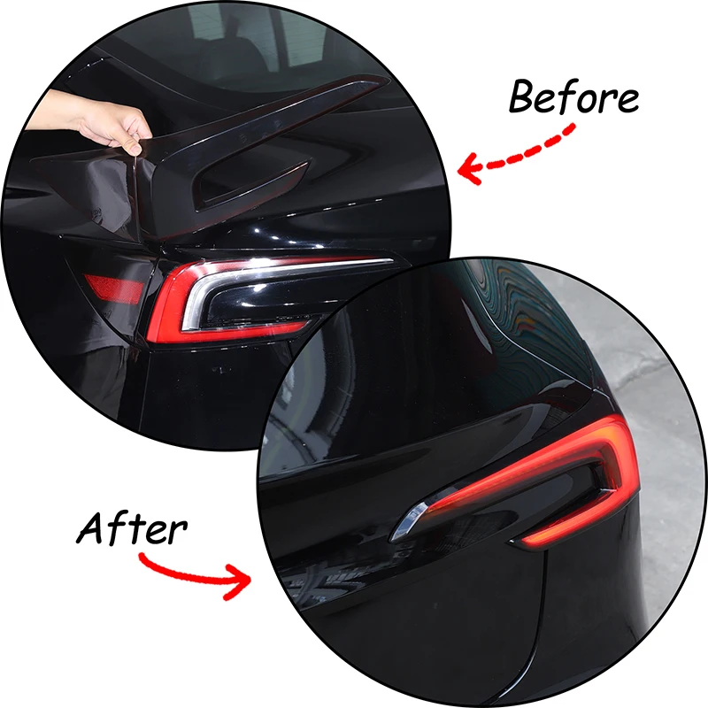 

Для Tesla Model 3 2023 2024 2025 черненый защитный чехол для задних фонарей, защитный чехол для задних фонарей автомобиля, автомобильные аксессуары