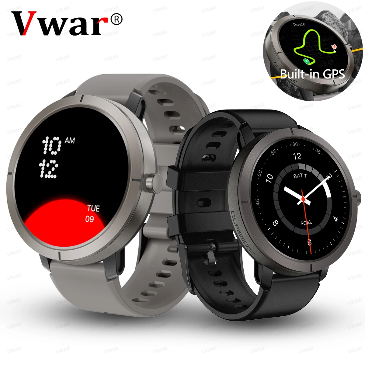 

VWAR GPS Смарт-часы 5ATM IP69K Водонепроницаемые встроенные двухдиапазонные GNSS Компас Военные спортивные умные часы для мужчин и женщин 2025 Новинка