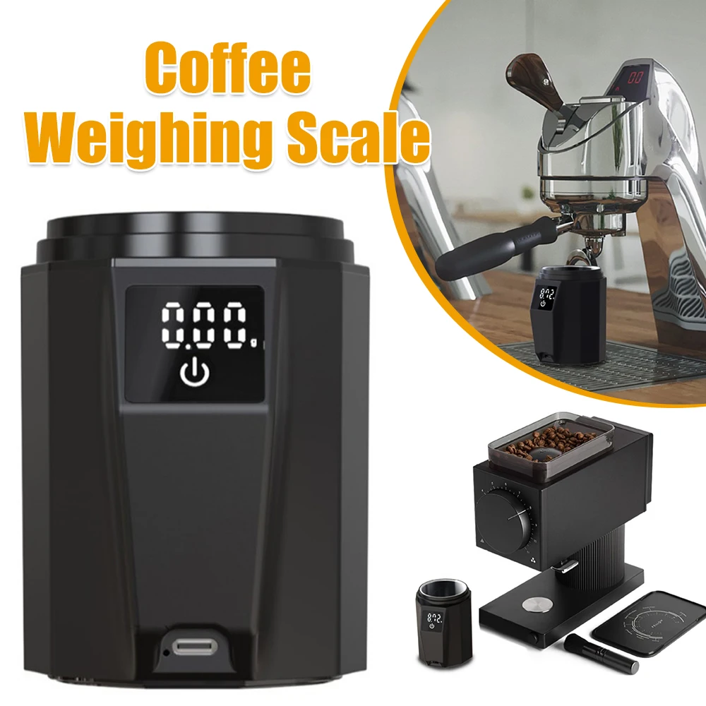 

Digital Electronic Coffee Weighing Scale with 58mm Portafilters Espresso Dosing Cup for Espresso Drip Coffee French Press Spices