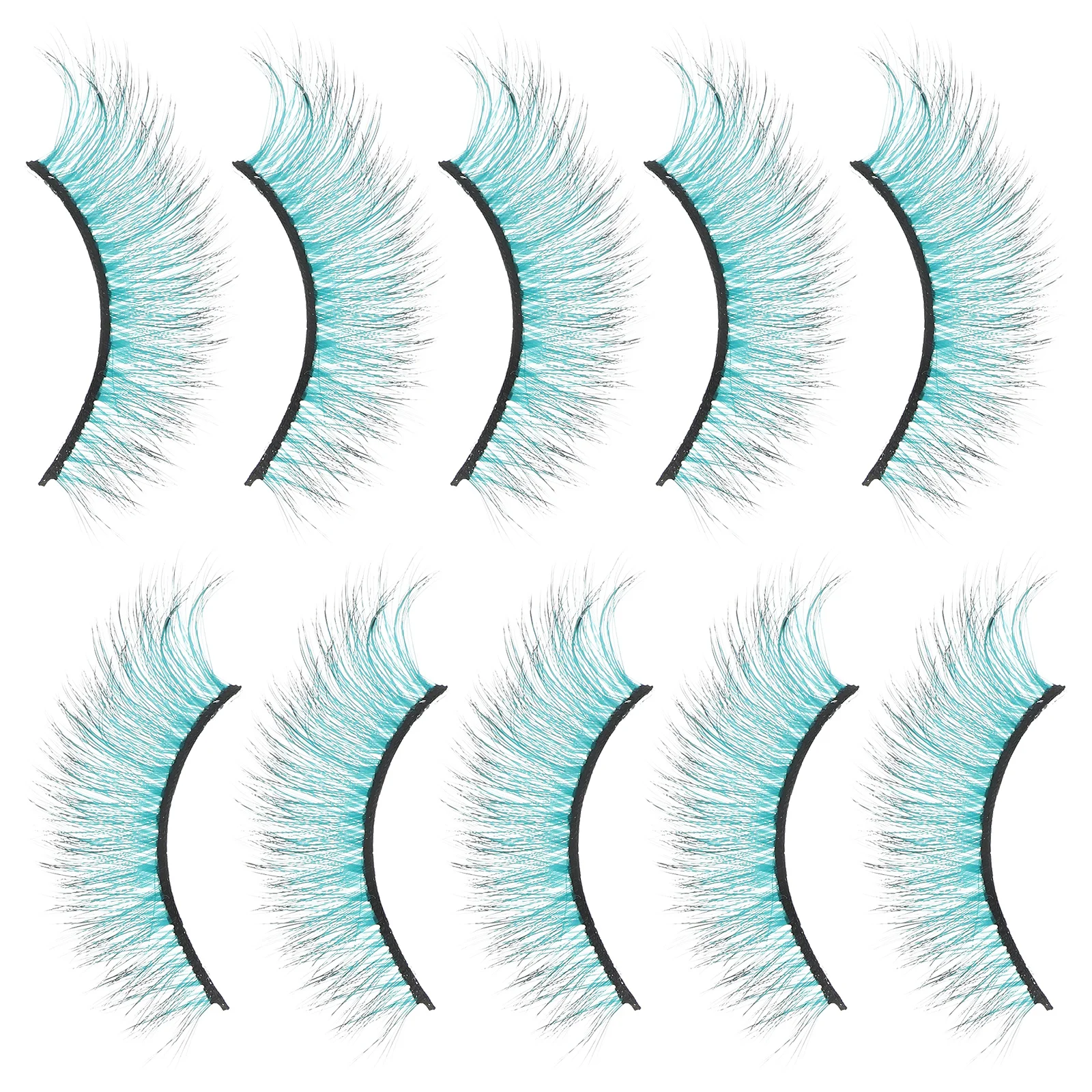 10 szt. Kolorowe sztuczne rzęsy wykonane z materiału przyjaznego dla skóry, lekkie i wygodne w noszeniu, zapewniające intensywny wygląd oczu, hurtowo.