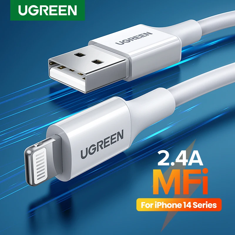 

UGREEN MFi USB Lightning Cable Charger For iPhone 14 13 12 11 xs 8 7 Apple ipad Fast charging data Carplay short 25cm 50cm 1m 2m