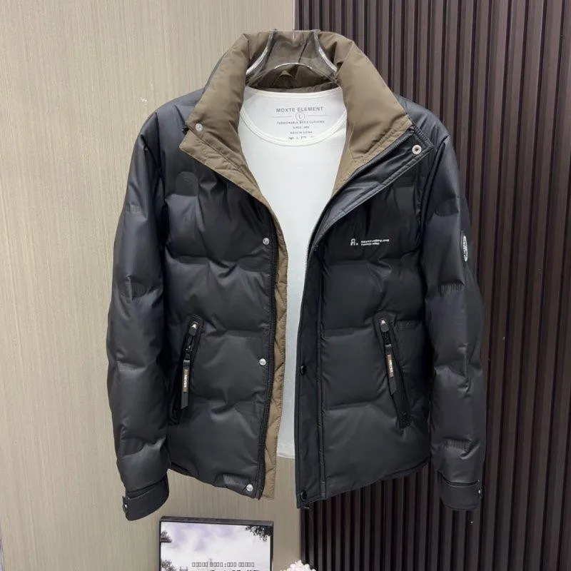

Men's down Jaet Lightweight Simple Du down Stand Collar Faionable High End Outerwear ort Sle Urban Casual Wear