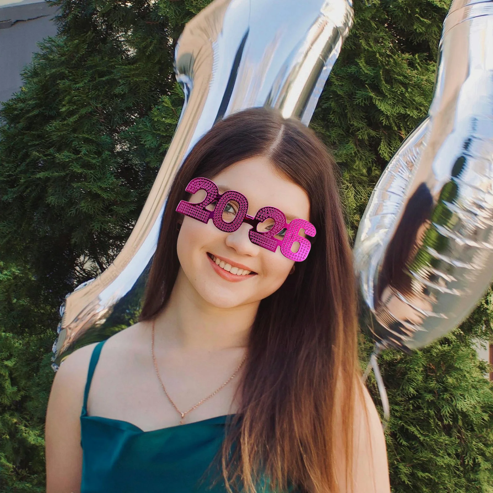 

4Pcs New Year Party Decorative Glasses 2026 Number Eyewear Graduation Carnival Fun Sunglasses New Years Eve Plastic Glasses