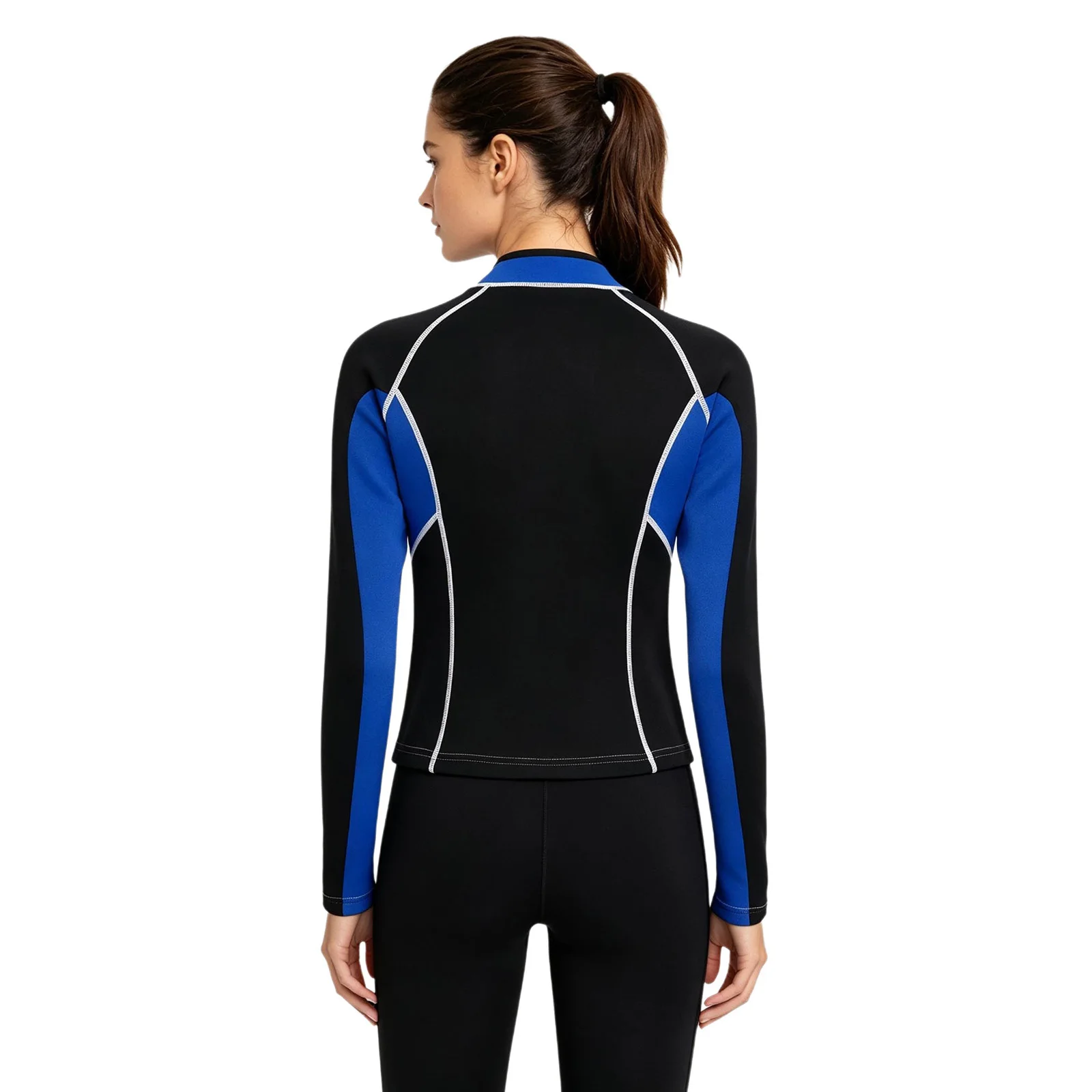 Women 1.7mm Neoprene Wetsuit Tops Swim Outerwear Long Sleeve Jacket for Open Water Swimming Triathlon Race Endurance Training