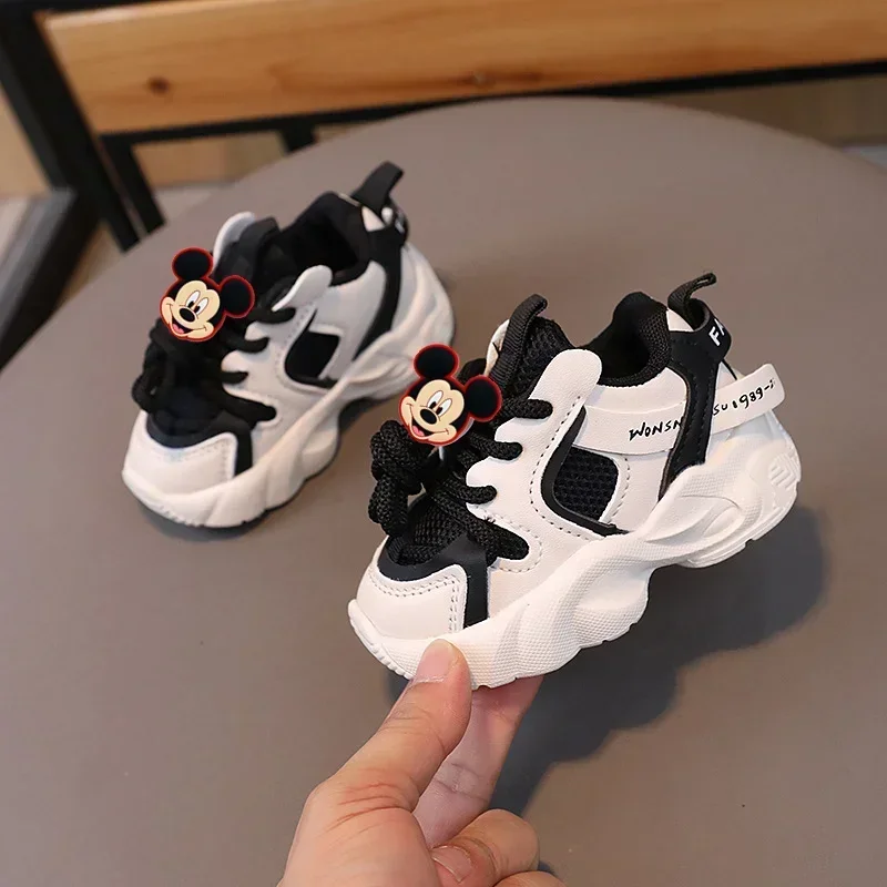 Disney Topolino Stitch Sneakers Primavera Autunno Scarpe casual per bambini Neonata e ragazzo Scarpe sportive per bambini Scarpe da tavolo in rete