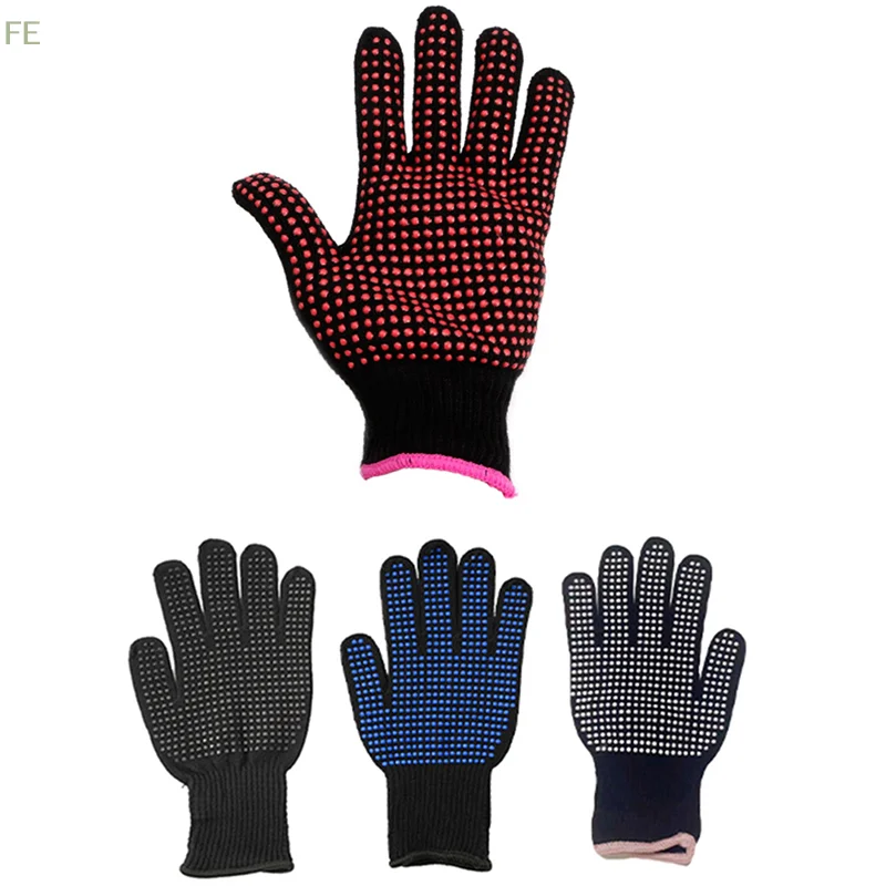 Guantes de Peluquería Resistentes al Calor, Doble Cara, para Alisar y Rizar el Cabello, para Salón de Belleza