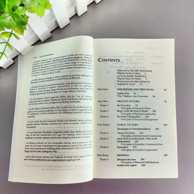 7-wywywywywy osób skutecznych autorstwa Stephena R. Covey w języku angielskim. Oryginalna profesjonalna książka do czytania zarządzania