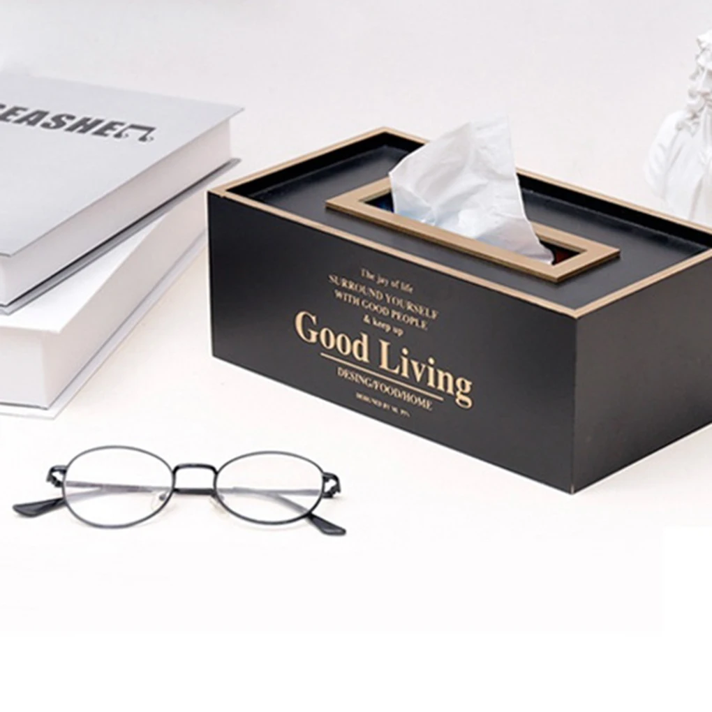 Printing Paper Rack Elegant Royal Office Car Home Rectangle Shaped Tissue Box Container Towel Napkin Tissue Holder