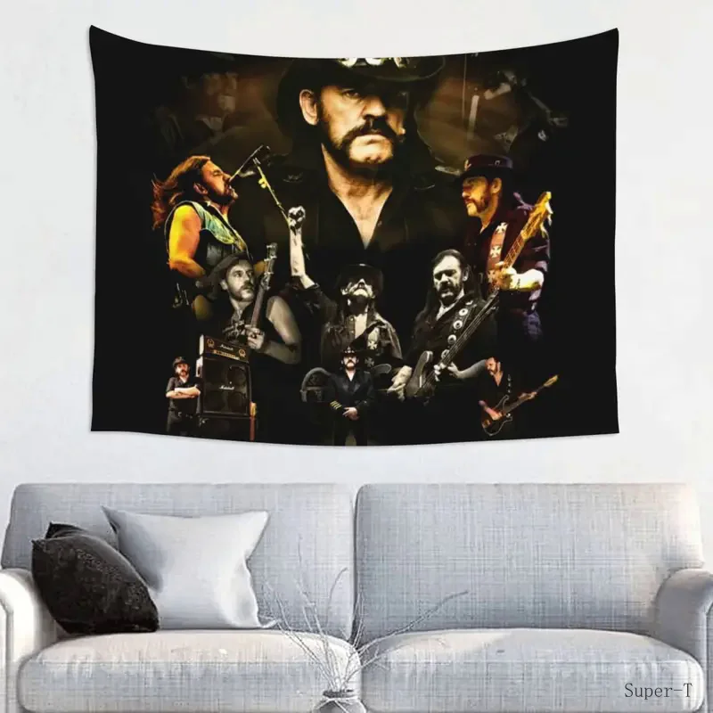 Rock Singer Lemmy Hippie Tapestry for Living Room Dorm Decoration Tapestries Home Decor