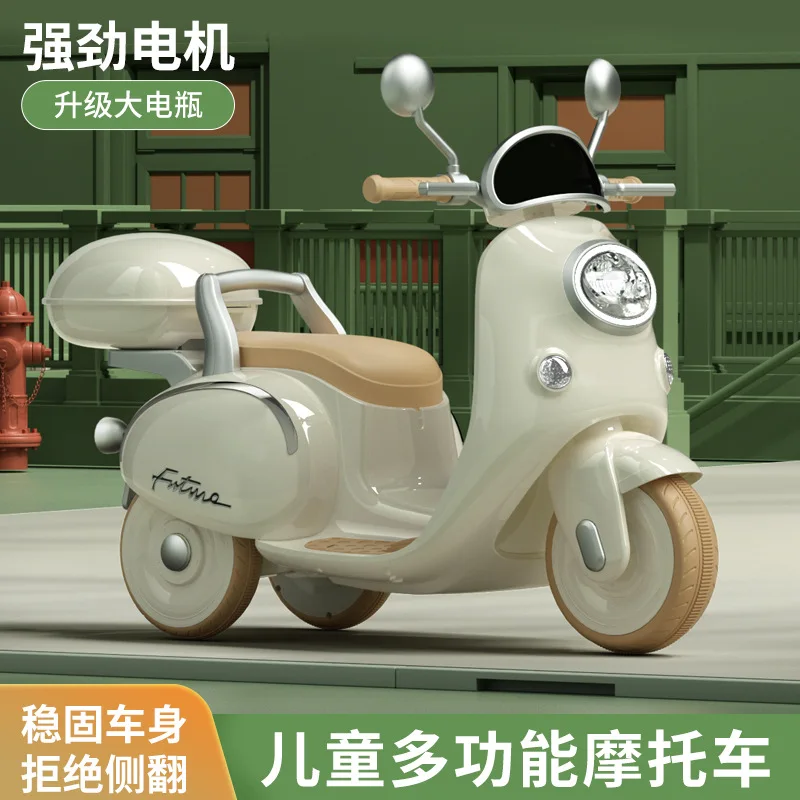 Children's electric cars, motorcycles, double tricycles, rechargeable trams, children's remote control toy cars