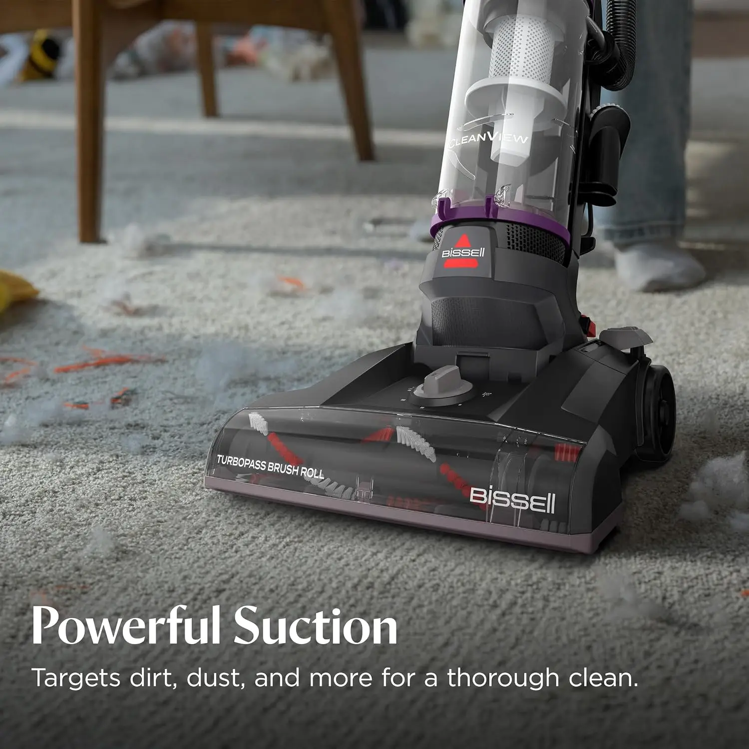 CleanView Upright Vacuum with Pet Hair Brush Roll, Powerful Suction, Pet Hair Tools, Large Dirt Container, 4438
