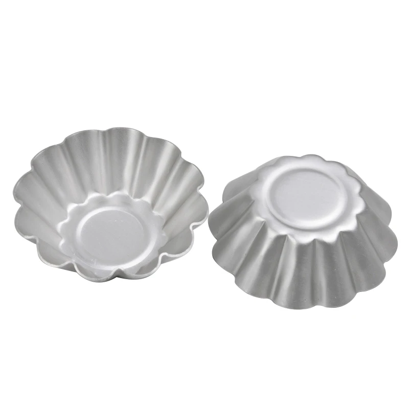 12 pçs reutilizável mini redondo antiaderente tart pan tartlet moldes ovo tart estanho muffin diy bolo moldes antiaderentes ferramentas de pastelaria