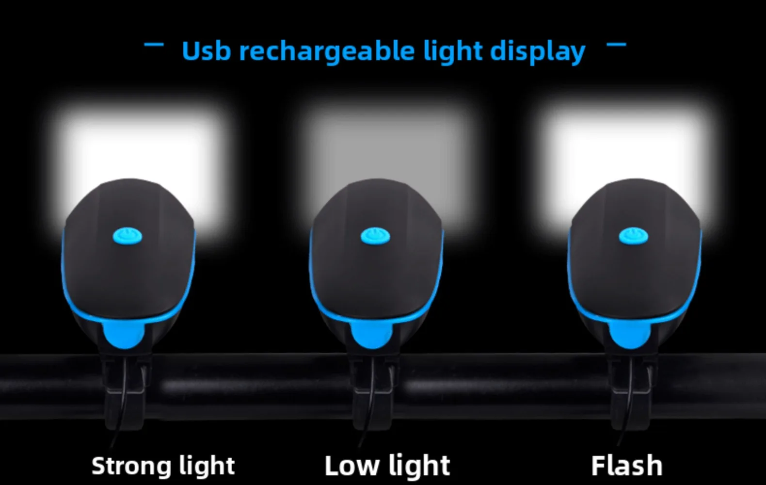 Flashlight Riding Equipment Accessories Set Night Ride Bike Lights Mountain Bike Headlights Horn Charging