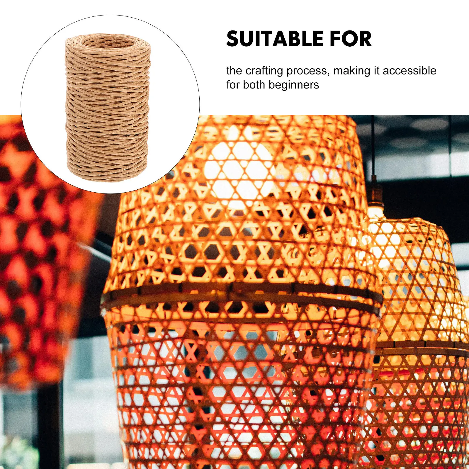 수제 종이 로프 램프쉐이드 DIY 재료, 라탄 스타일의 - Home Decor Rattan 리뷰 및 가격