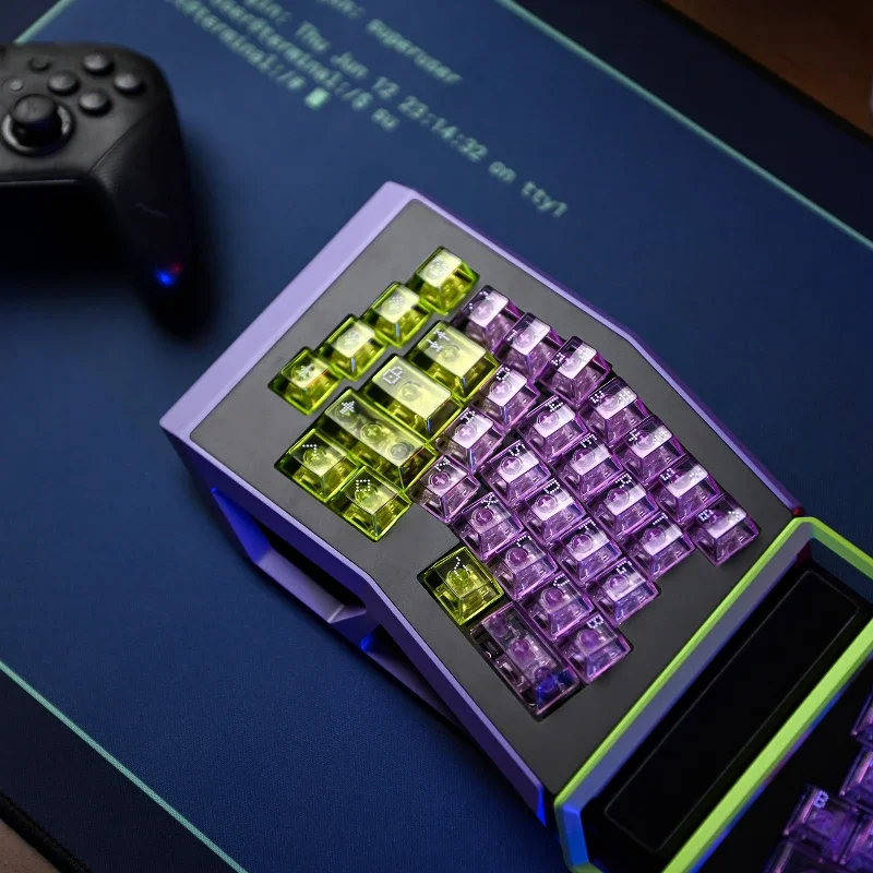 Asimov Keycaps Custom Personalize Keycaps UV Coated Film Multi Color Cherry Profile Transparent Keyboard Cap for Gaming Design