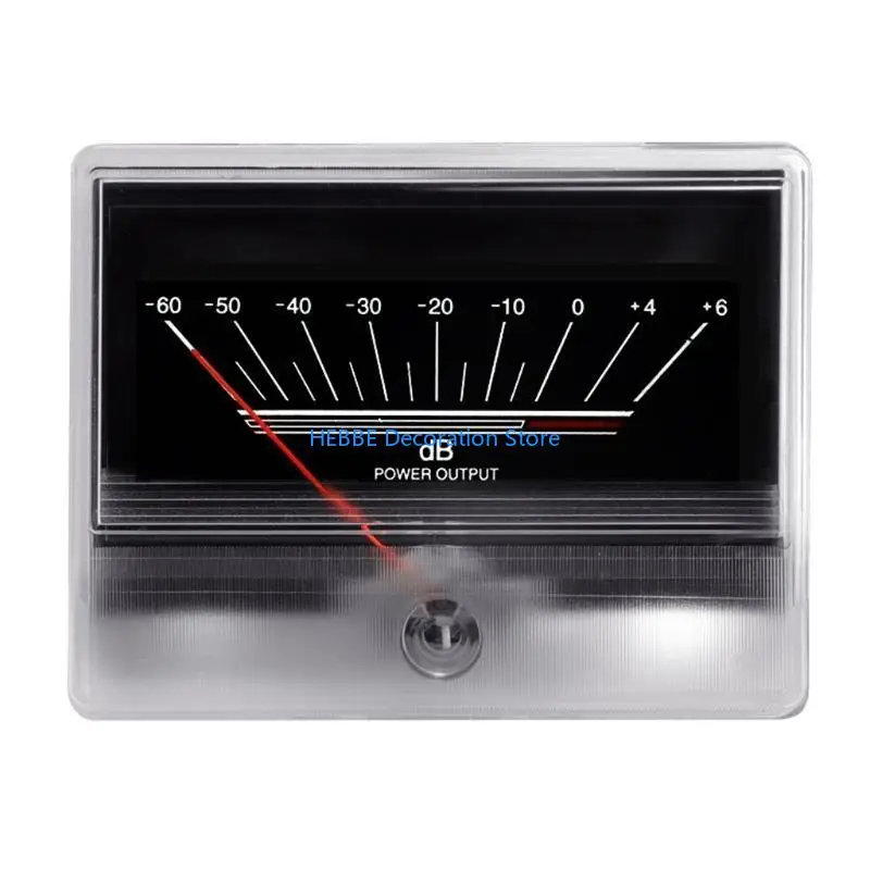 B0KC Portable Device Gauge VU Ammeter Flat Discharge with Light Power Meter