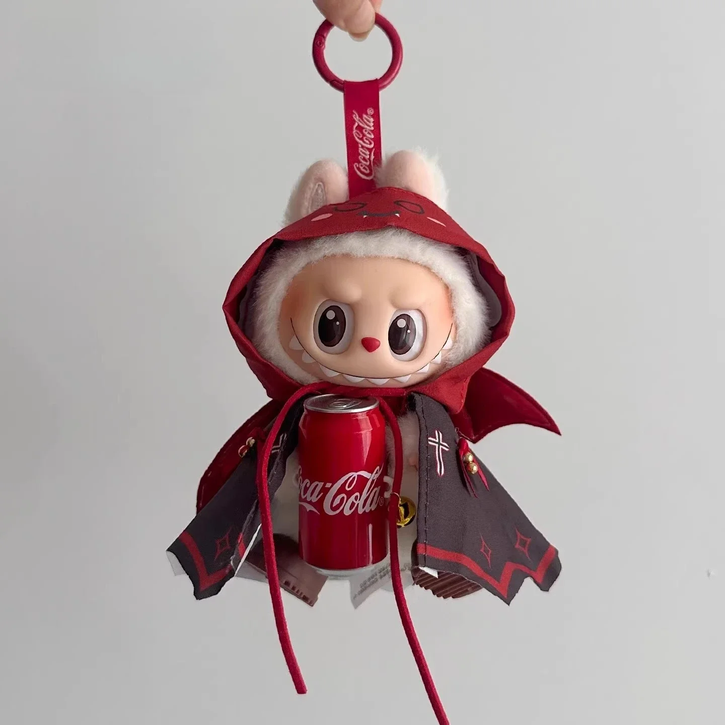 Vampiro pequeno diabo roupas para labubu v1v2v3 boneca de pelúcia roupas sentadas para decoração de halloween presente infantil