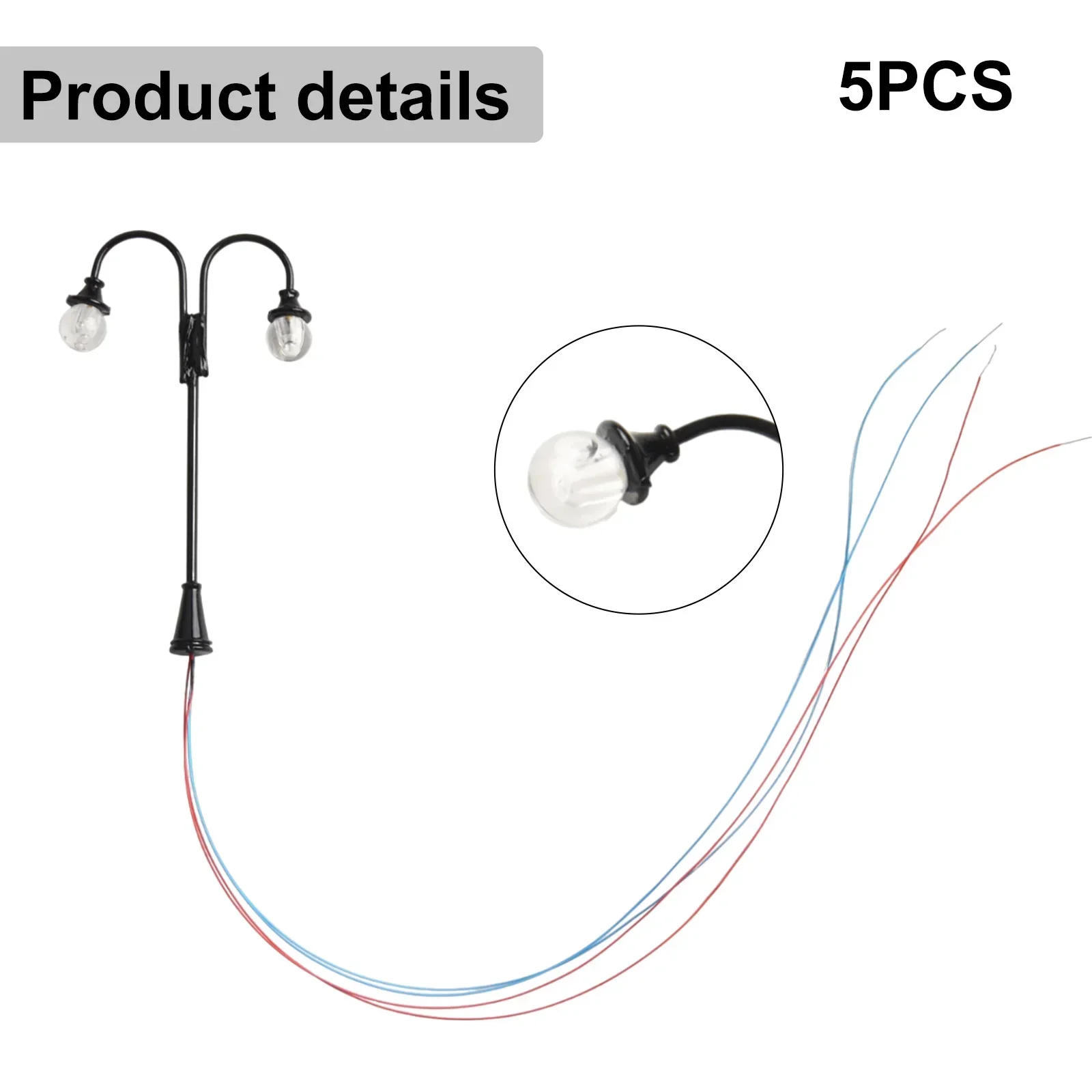 5Pcs 모델 LED 램프 게이지 H0 00 가벼운 가로등 철도 건물 레이아웃 3V 마당 모래 테이블 정원 장식 DIY 액세서리
