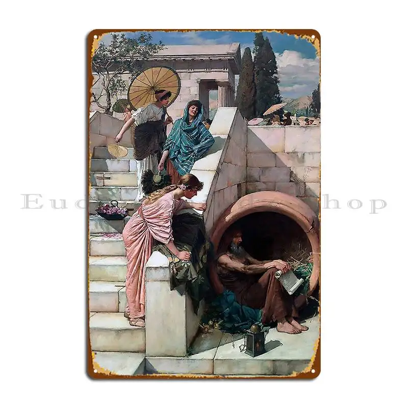 Diogenes Cynical Philosopher Metal Signs Classic Customize Club Plaques Garage Club Tin Sign Poster