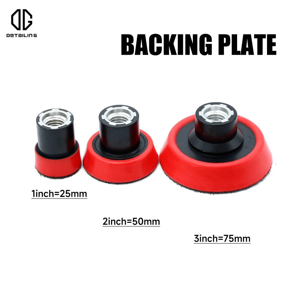 DETAILING M14 Backing Pad Thread Car Polisher Backing Pad  Rotary Backing Plate Polishing Hook Loop 1